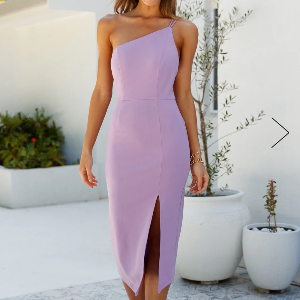 Hello Molly lilac midi dress